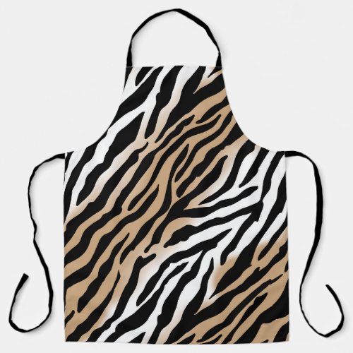 Bold Modern Tribal Zebra Print Apron