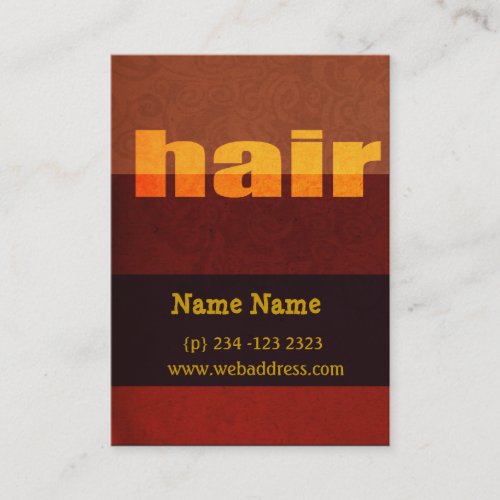 Typography Hair Salon Salons Business Cards