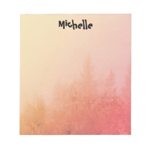Bold Modern Typography Sunkist Autumn Forest Notepad