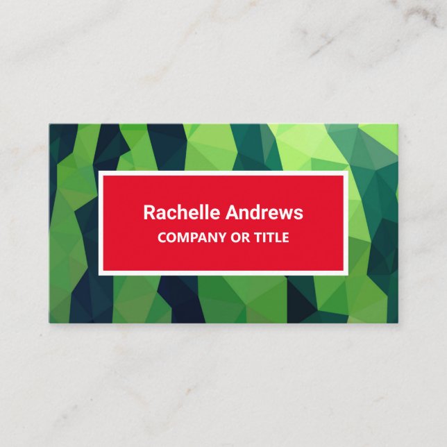 Bold Modern Watermelon 3D Fruit Business Card (Front)