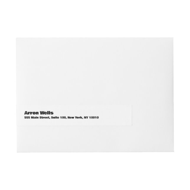 Bold Modern Wrap Around Address Label (Front)