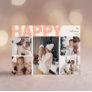 Bold Modern Year In Review Eight Photo Happy Holiday Card