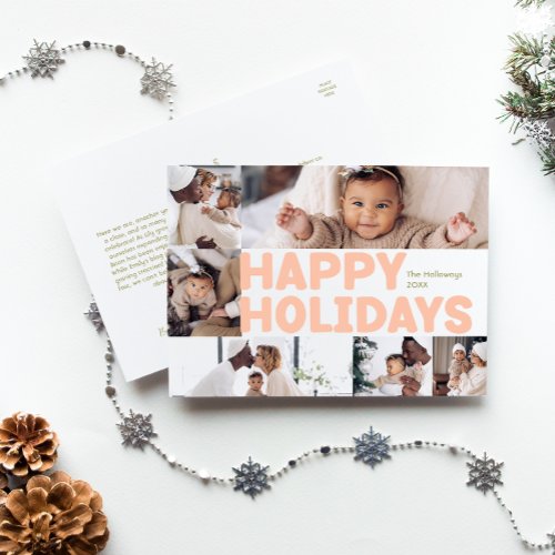 Bold Modern Year In Review Six_Photo Happy Holiday Postcard