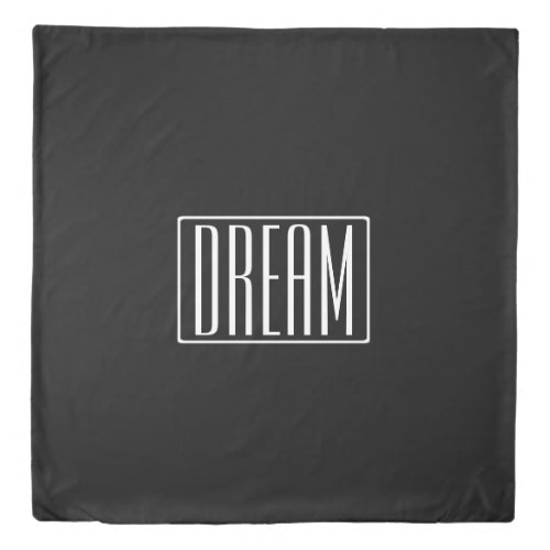 Bold  Modern Your Name or Word  White On Black Duvet Cover