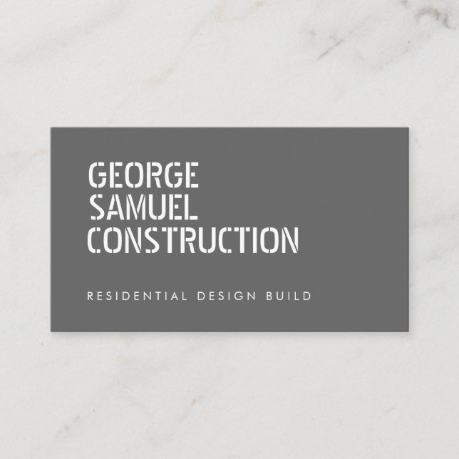 Bold Molded Real Estate Business QR Code Light Ash Card (Front)