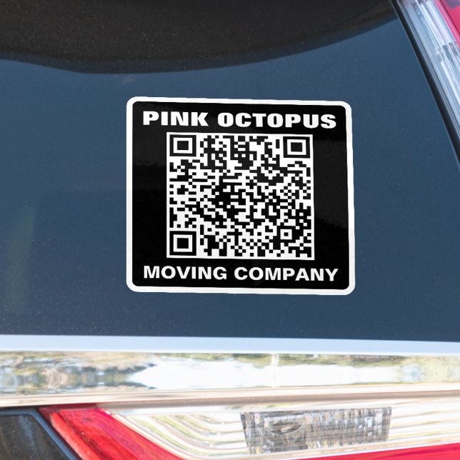 Bold Monochrome QR Code Waterproof Car Sticker (Creator Uploaded)