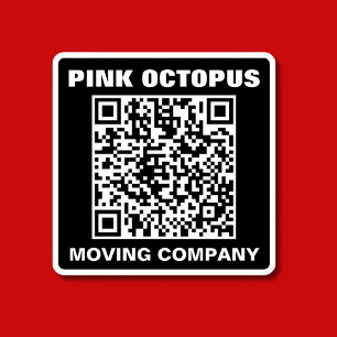 Bold Monochrome QR Code Waterproof Car Sticker