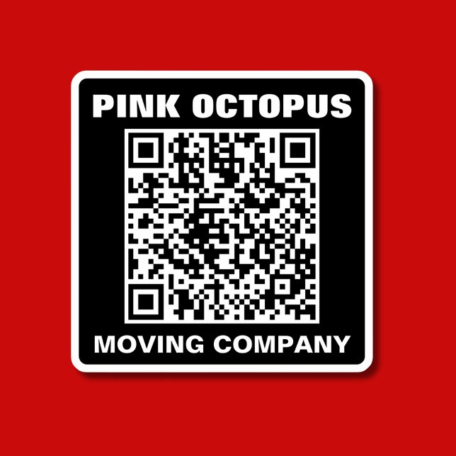 Bold Monochrome QR Code Waterproof Car Sticker (Creator Uploaded)