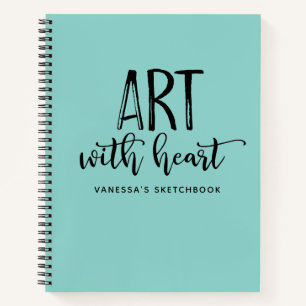 Bold Monogram Artist Sketchbook Notebook