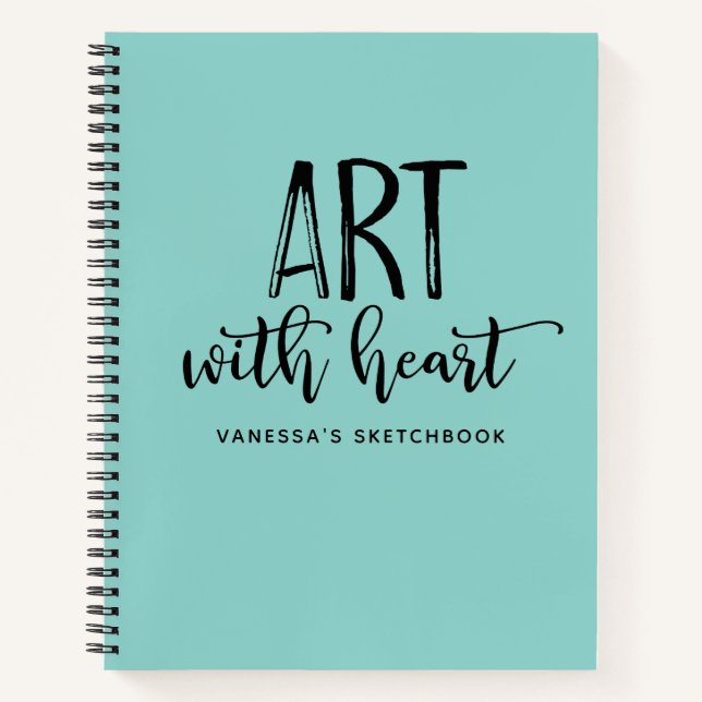 Bold Monogram Artist Sketchbook Notebook (Front)