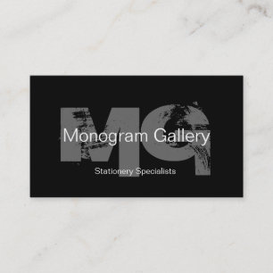 Bold Monogram Customizable Business Card