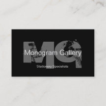 Bold Monogram Customizable Business Card