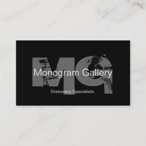 Customizable Bold Monogram Customizable Business Card