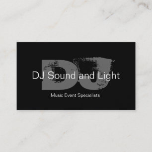 Bold Monogram Customizable DJ Business Card