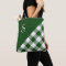 Bold Monogram Green White Buffalo Check Geometric