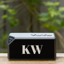 Bold Monogram Initials Personalized Custom Gift Bluetooth Speaker