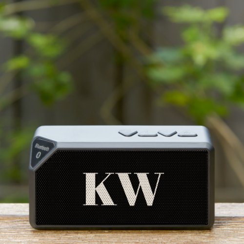 Bold Monogram Initials Personalized Custom Gift Bluetooth Speaker