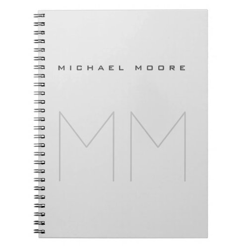 Bold Monogram Name Modern Minimalist Notebook