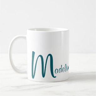 Bold Monogram Name Script Coffee Mug