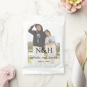 Bold Monogram Photo Modern Wedding Margarita Drink Mix