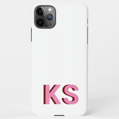 Bold Monogram Two Tone Personalize iPhone Case