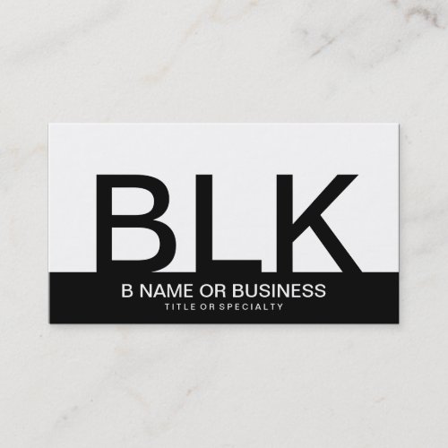 bold monograms business card