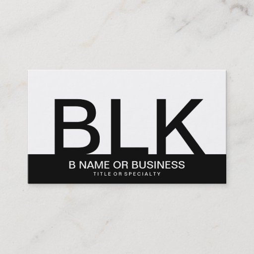 Customizable bold monograms business card