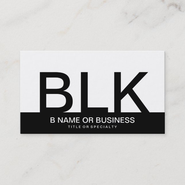 bold monograms business card (Front)