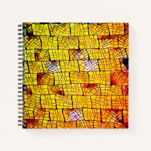 Bold Mosaic Tile Pattern Notebook