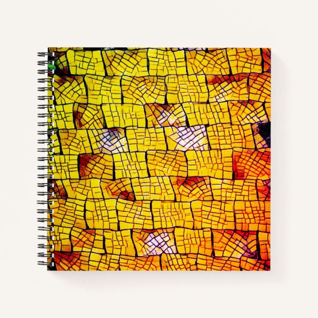Bold Mosaic Tile Pattern Notebook (Front)
