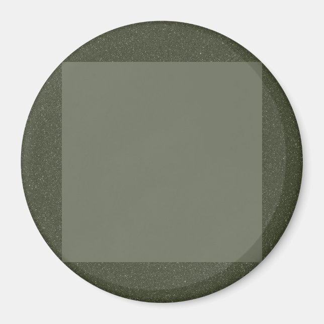 Bold Moss Green Magnet with Square Center (Front)
