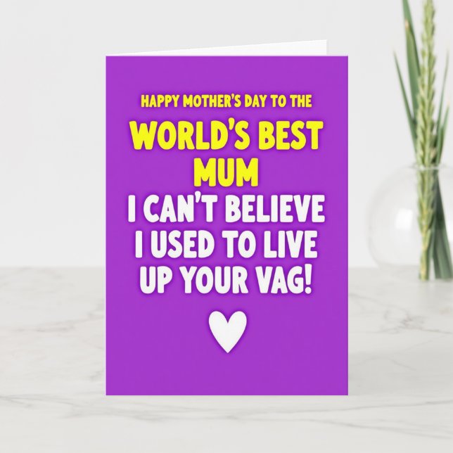 Bold Mothers Day Message Card (Front)