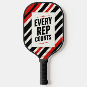 Bold Motivational Poster – “EVERY REP COUNTS” Carbon Fiber Pickleball Paddle