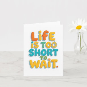 Bold motivational quote playful style card