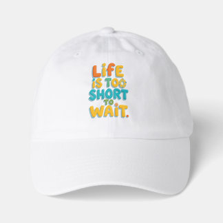 Bold motivational quote playful style youth dad hat