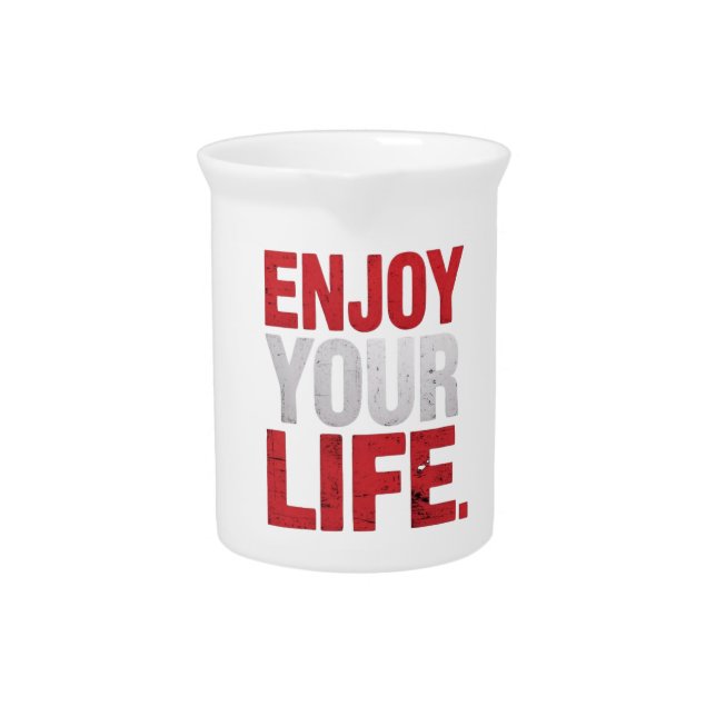 Bold Motivational Typography Design Beverage Pitcher (Front)