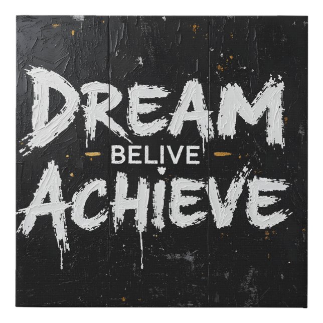 Bold Motivational Words Wall Art | Canvas Print Fi (Front)