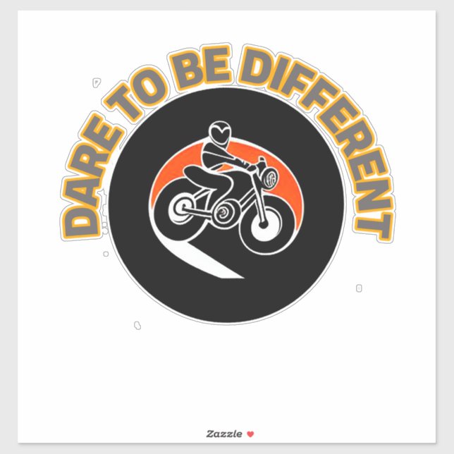 Bold Motorcycle Design Sticker (Sheet)