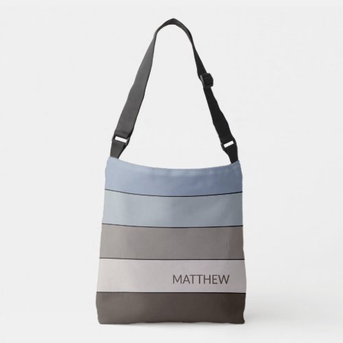 Bold Multi Color Block Stripes Art Pattern Crossbody Bag