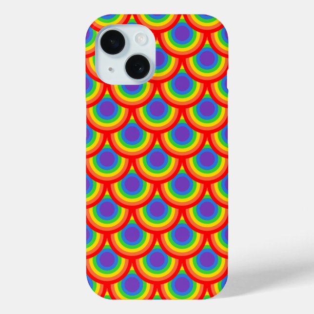 Bold Multicolor Retro Arc Pattern Case-Mate iPhone Case (Back)