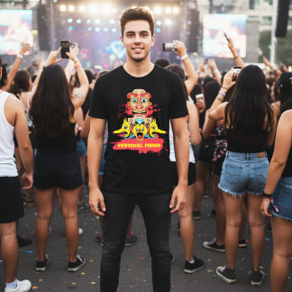 Bold Multicolor Tribal Totem Mask Customizable T-Shirt