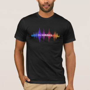 Bold Music Waves Multi-Colored DJs, Audio T-Shirt