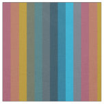 Bold Mustard &amp; Teal Retro Stripes  Fabric