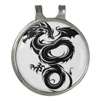 Bold Mythical Dragon Graphic by GJA Design Golf Hat Clip