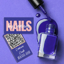 Bold Nail Artist Purple Background Script Type