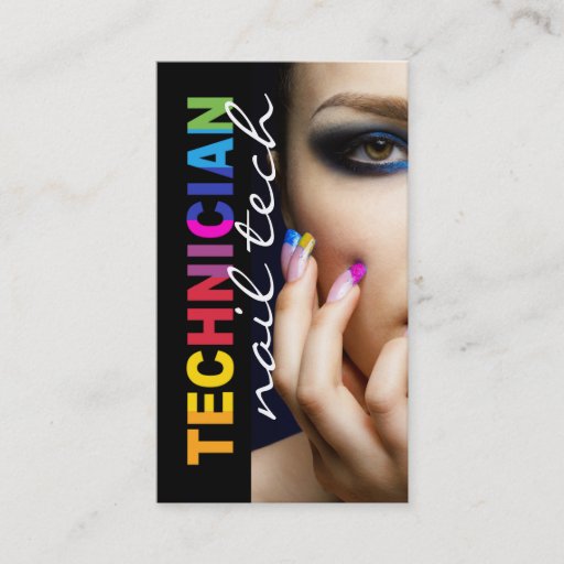 Customizable BOLD NAIL SALON BUSINESS CARD