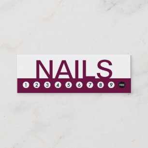 bold NAIL SALON customer loyalty Card