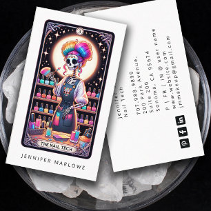 Bold Nail Tech Tarot Card Business Card