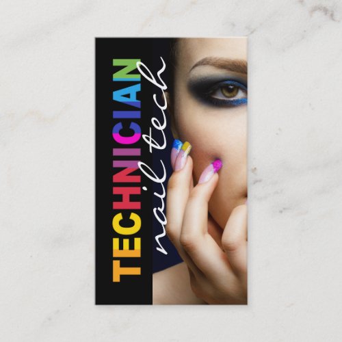 BOLD NAIL TECHNICIAN BUSINESS CARD