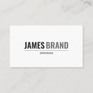 Bold Name Modern Minimalist Business Card